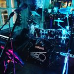 A pre-gig photo of Virgo's gear set up and ready to go in The Old House pub in Dorking